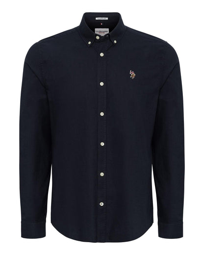 USPA Men's Peached Oxford LS Shirt Sapphire Navy