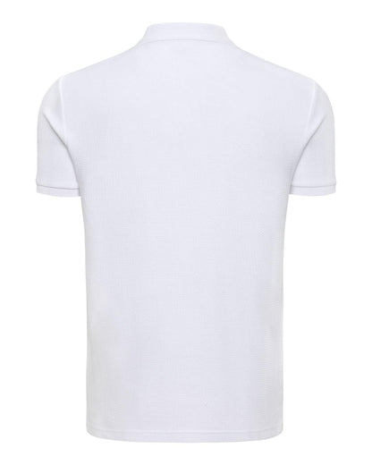 USPA Men's Textured DHM Polo Bright White