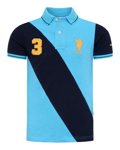 USPA Boy's Sash Pique Polo Heritage Blue