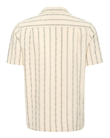 USPA Men's Stripe Open Collar SS Shirt Atmosphere