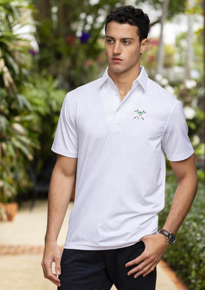 Men's Micropoly Performance Polo Palm Tree Print