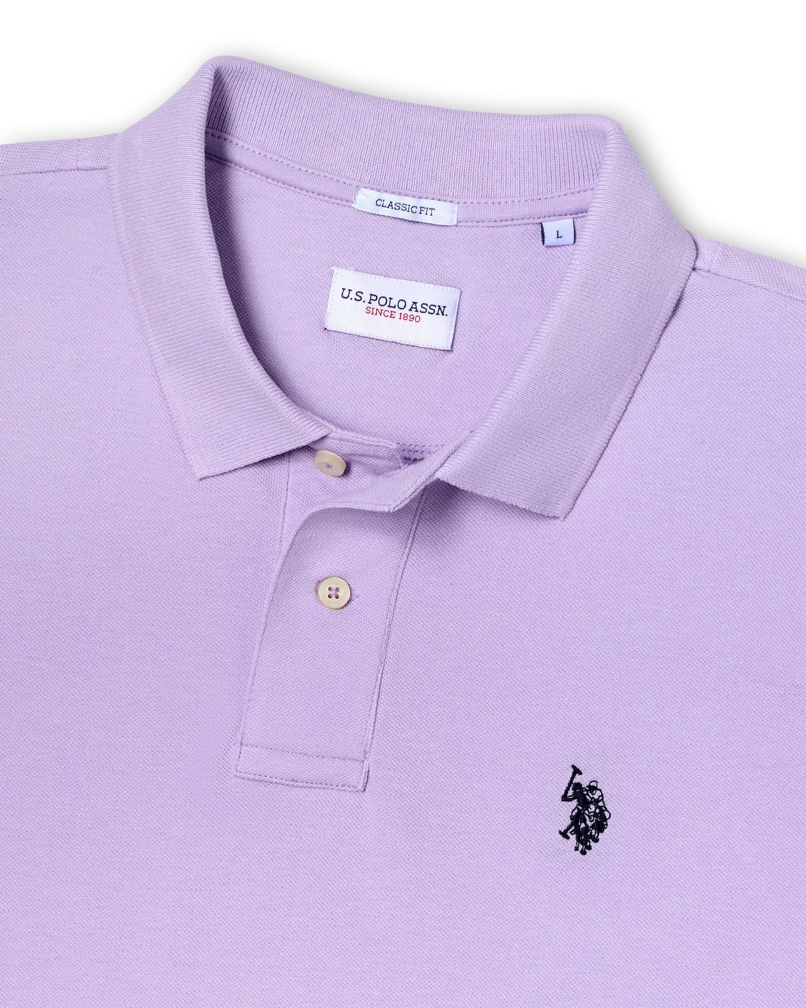 USPA Men's DHM Pique Polo Lilac Breeze – USPA Shop