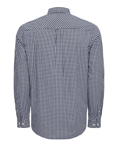 USPA Men's Gingham Poplin LS Shirt Dark Sapphire Navy