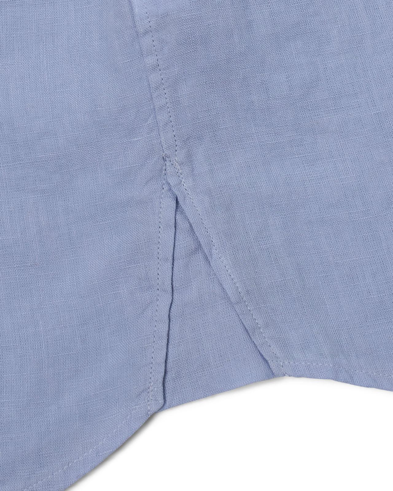 The Polo Club Men's Linen Woven Shirt Blue