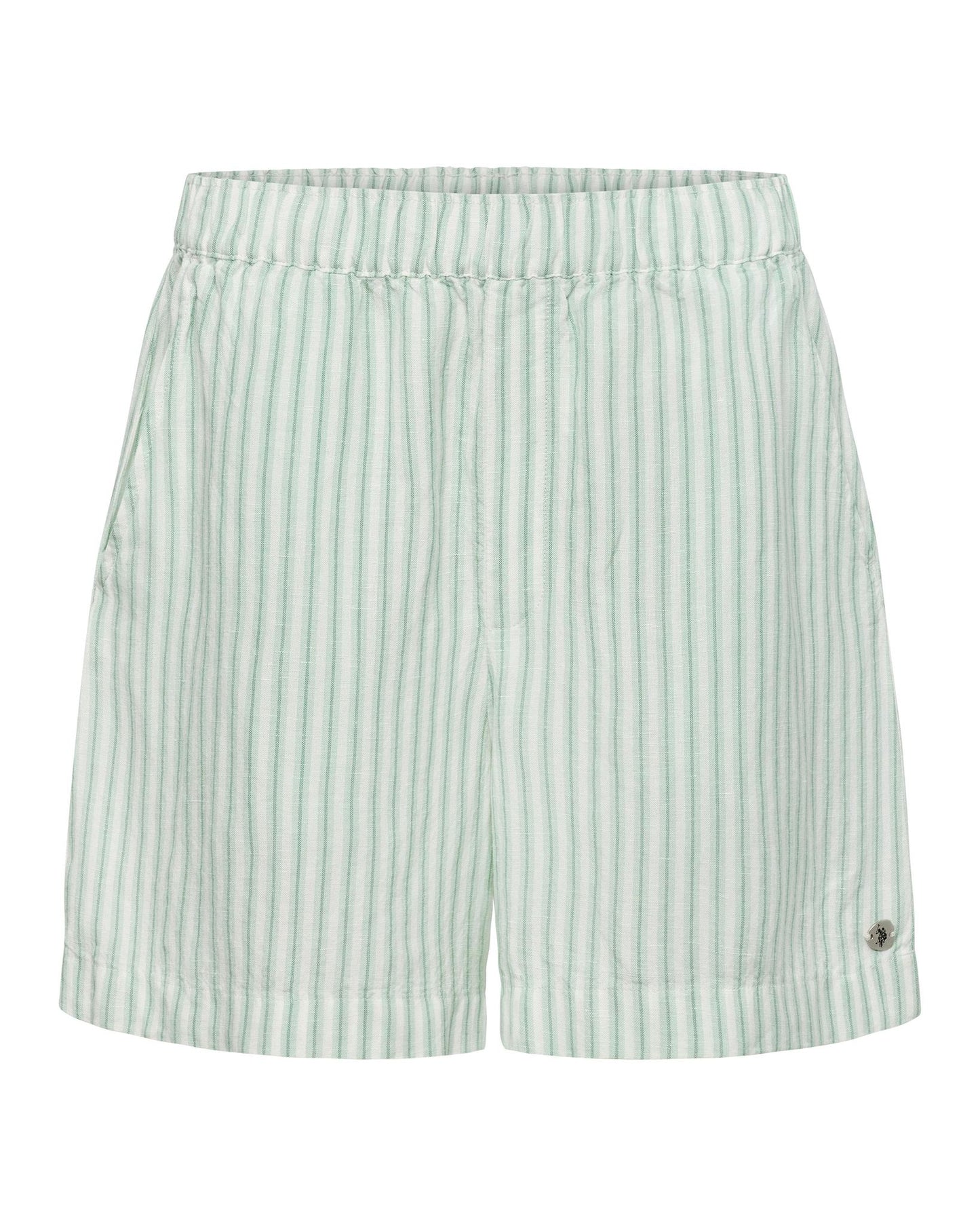 USPA Women's Striped Boxer Short Jade
