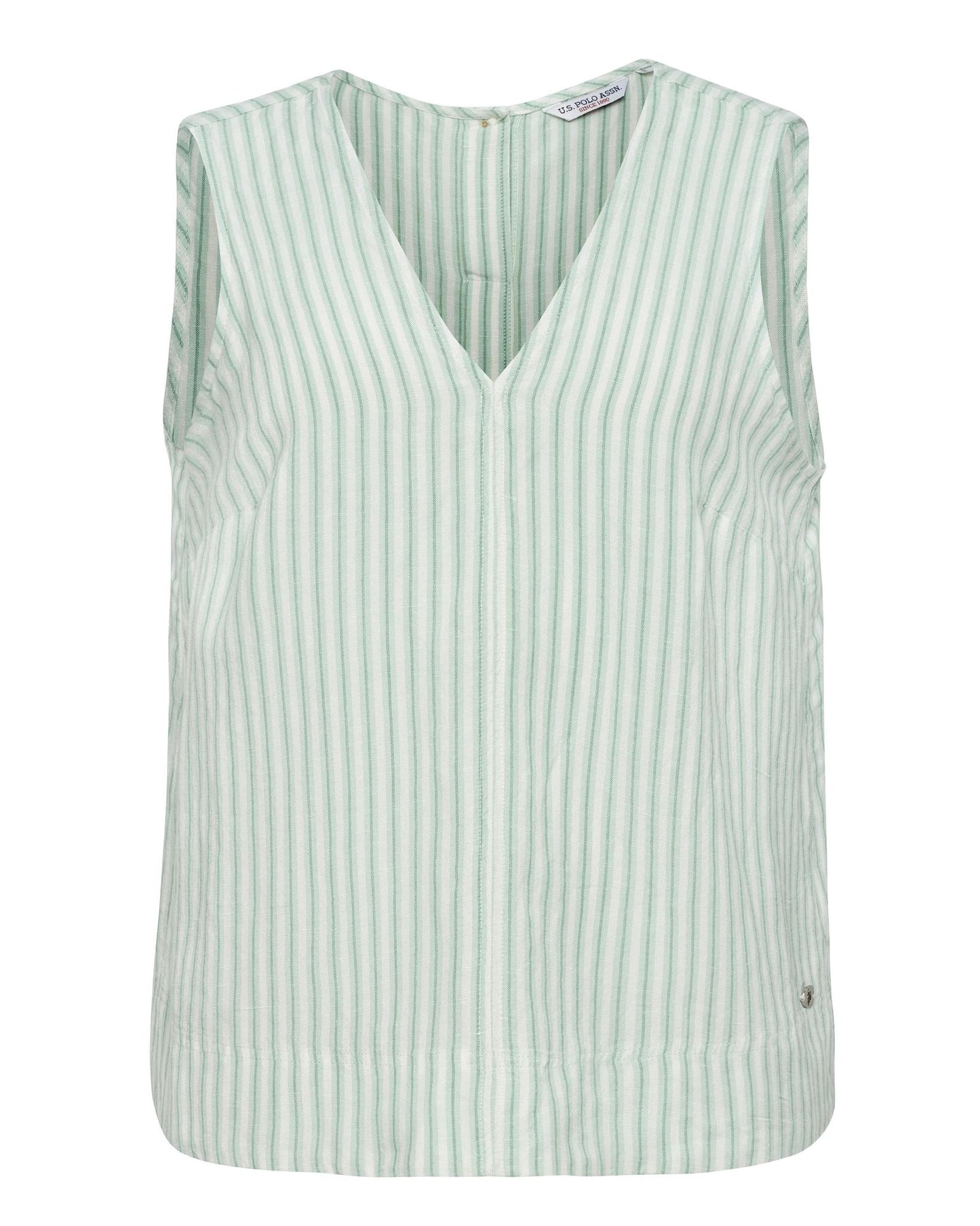 USPA Women's V-Neck Shell Top Jade
