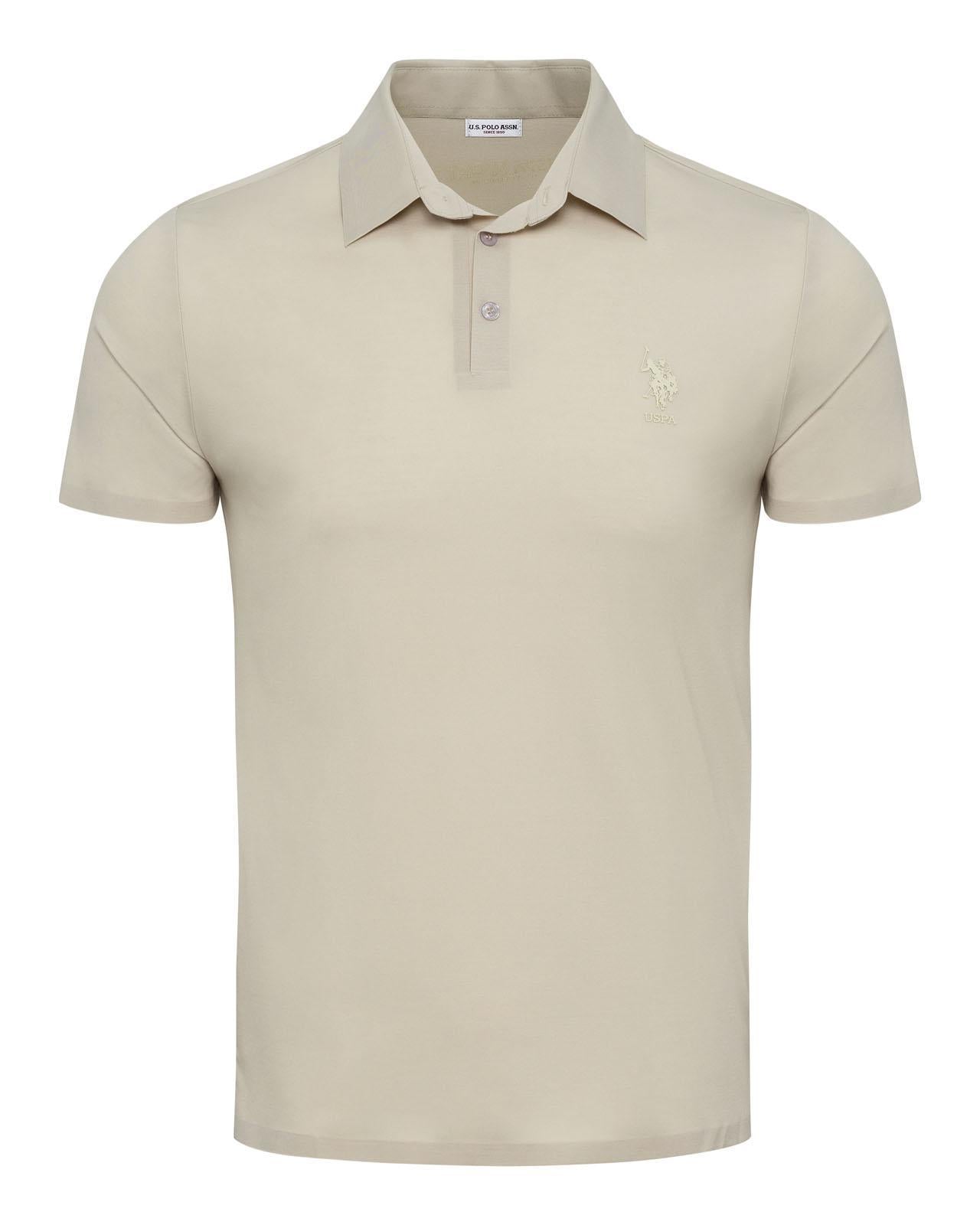 USPA Sport Men's Technical Stretch Polo Tan