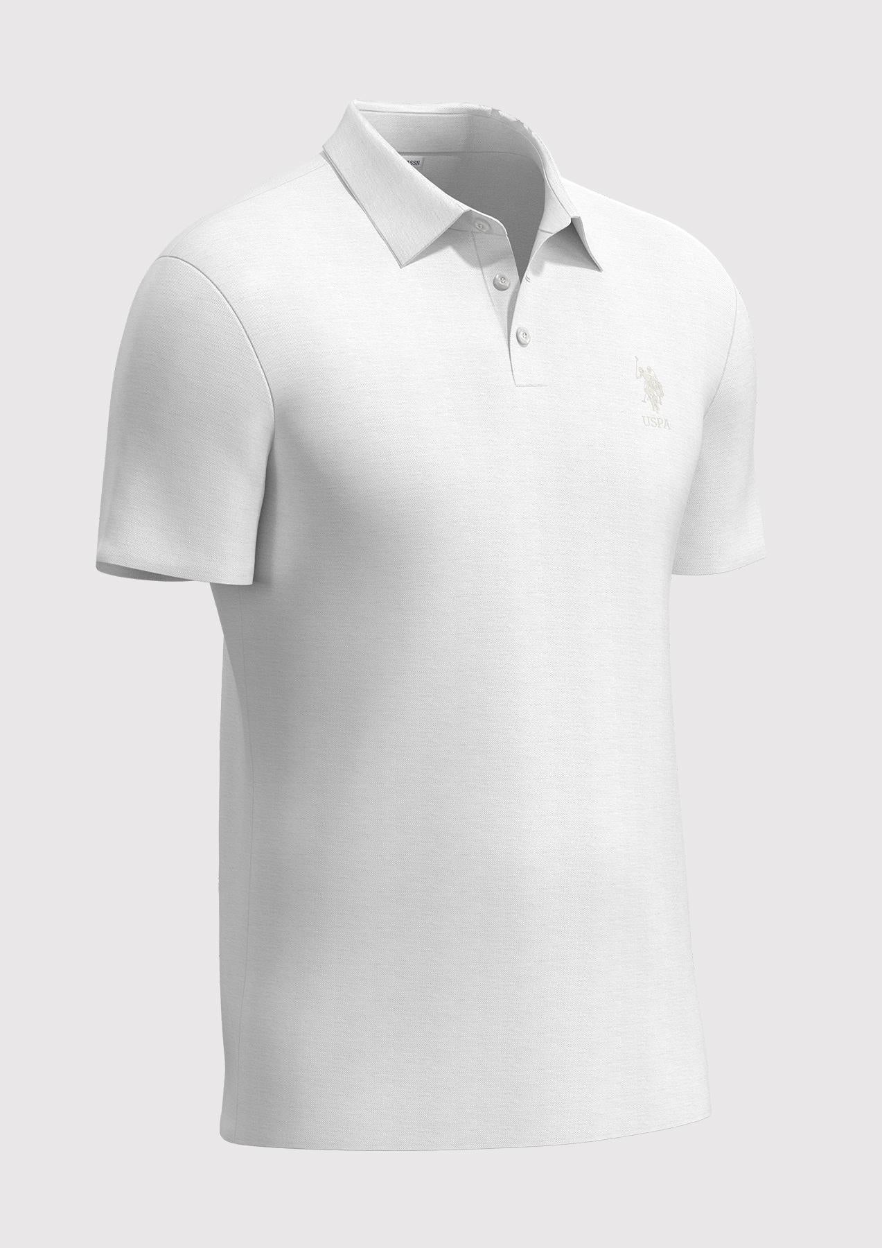 USPA Sport Men&#39;s Technical Stretch Polo White