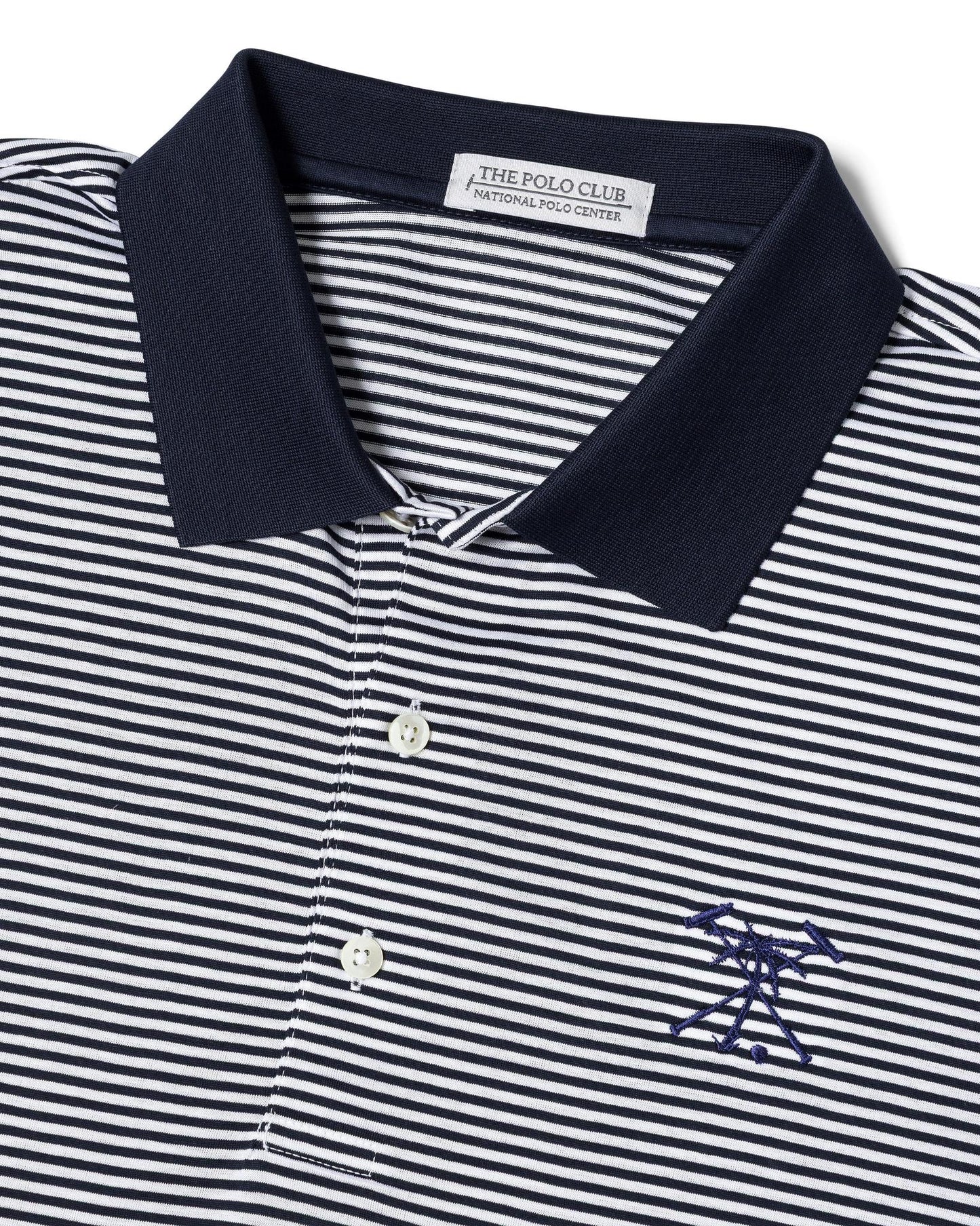 The Polo Club Men's Fine Mercerized Cotton Polo in Navy/White
