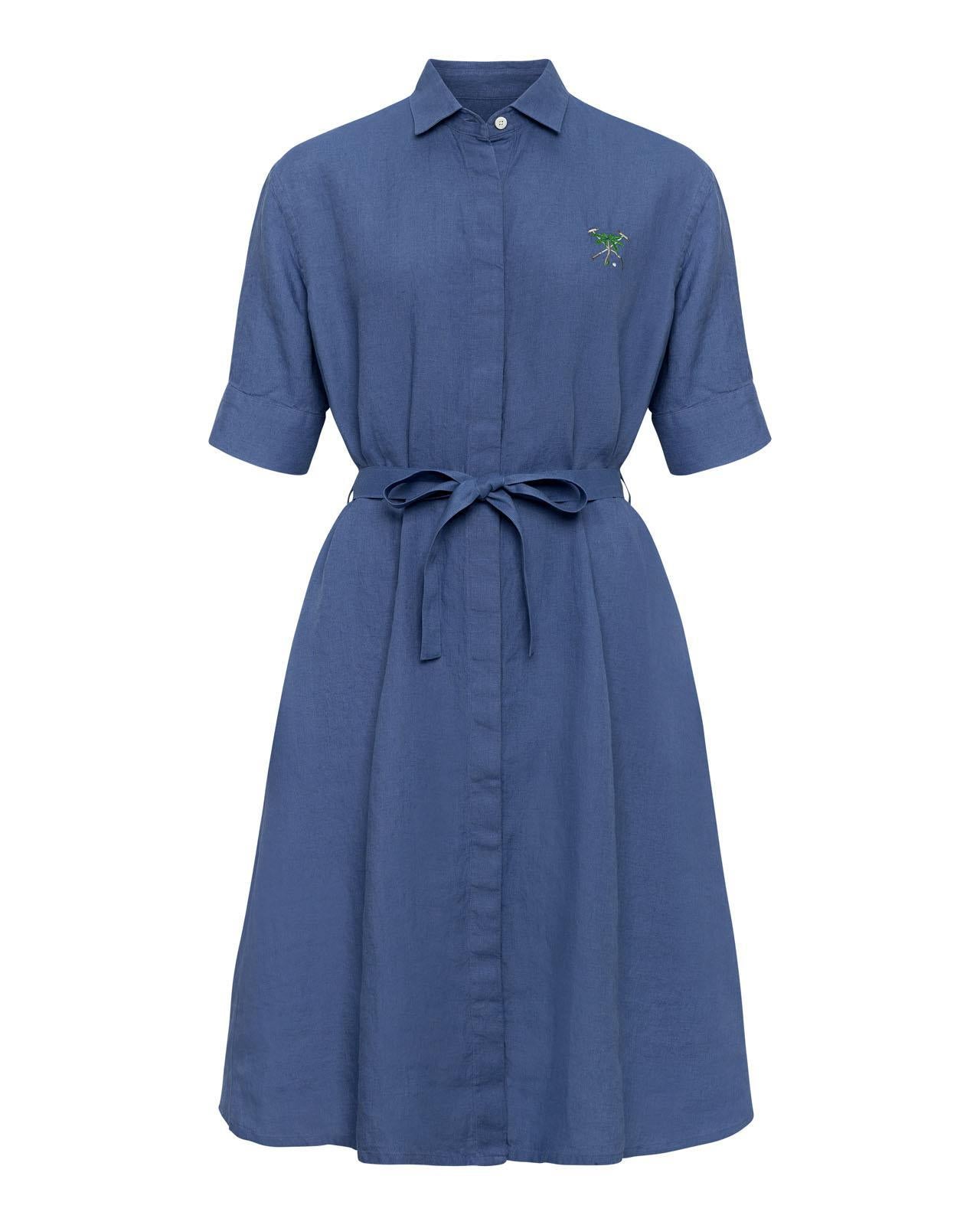 The Polo Club Women's Linen Dress Azure