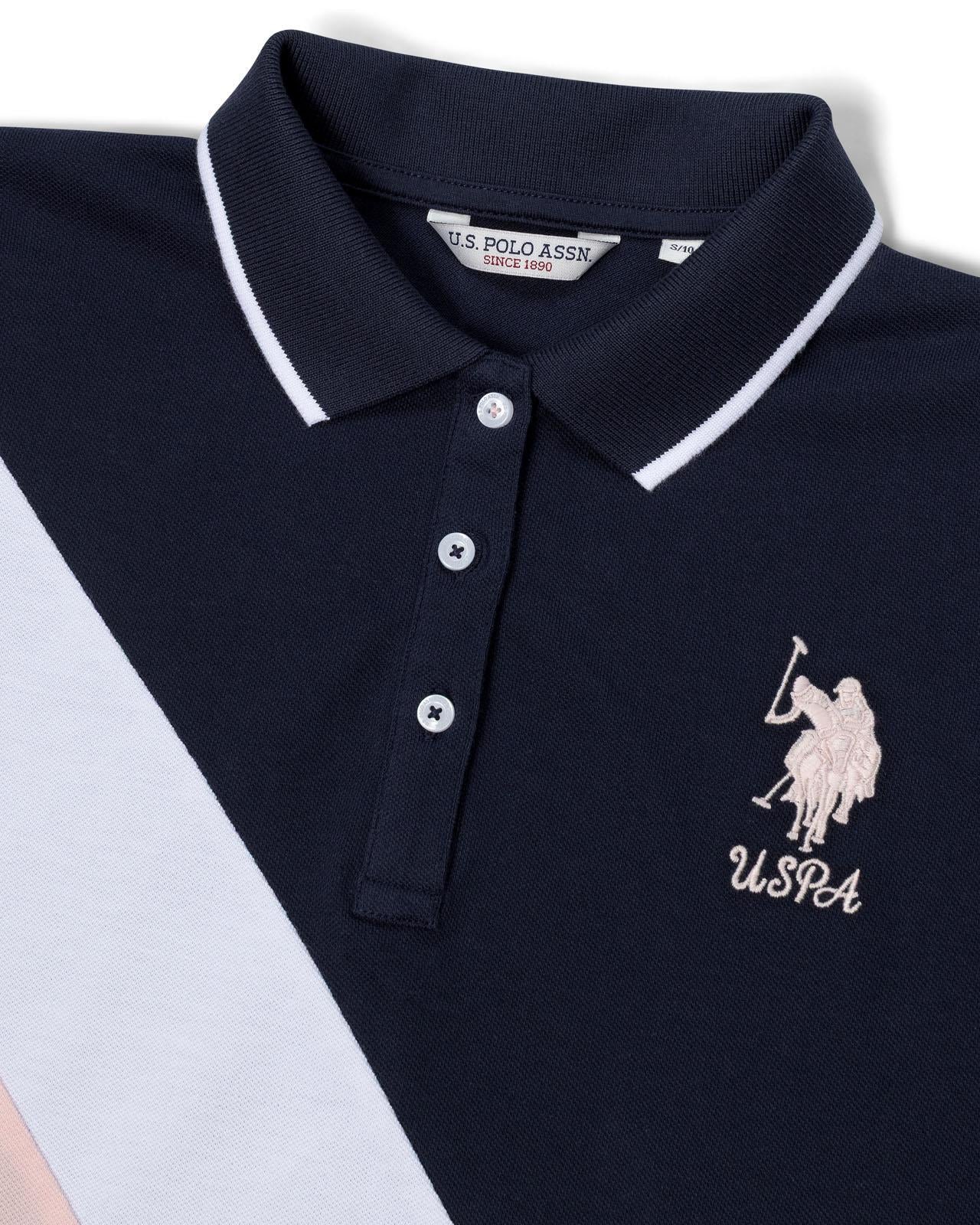 USPA Women's Sash Player 3 Polo Navy Iris