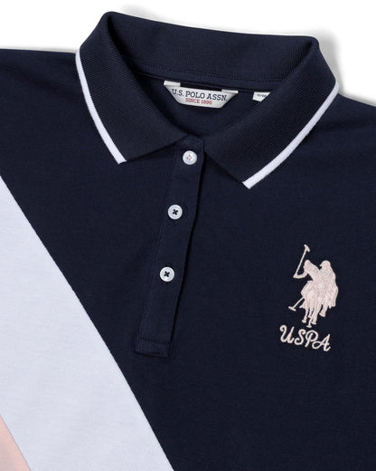 USPA Women's Sash Player 3 Polo Navy Iris