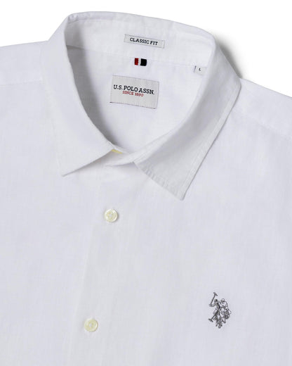 USPA Men's Linen Blend LS Shirt Harbour Mist