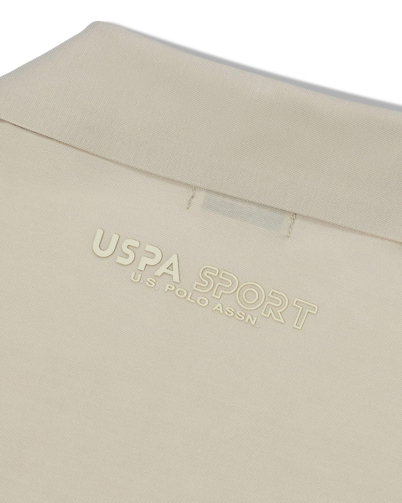USPA Sport Men's Technical Stretch Polo Tan