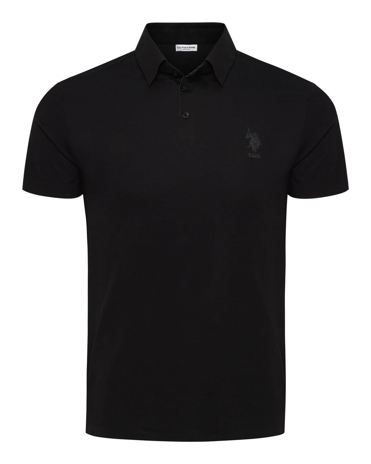 USPA Sport Men's Technical Stretch Polo Black