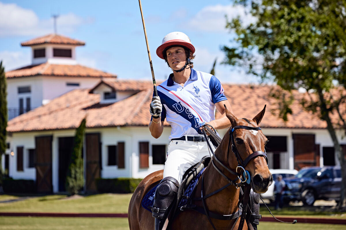 NPC Men's Ventilated Polo White – USPA Shop - Main Image