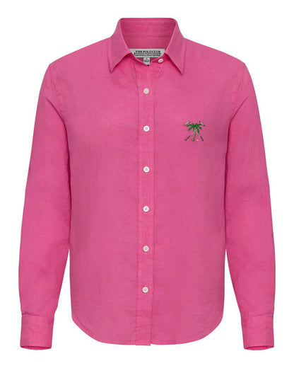 The Polo Club Women's Longsleeve Linen Shirt Rose
