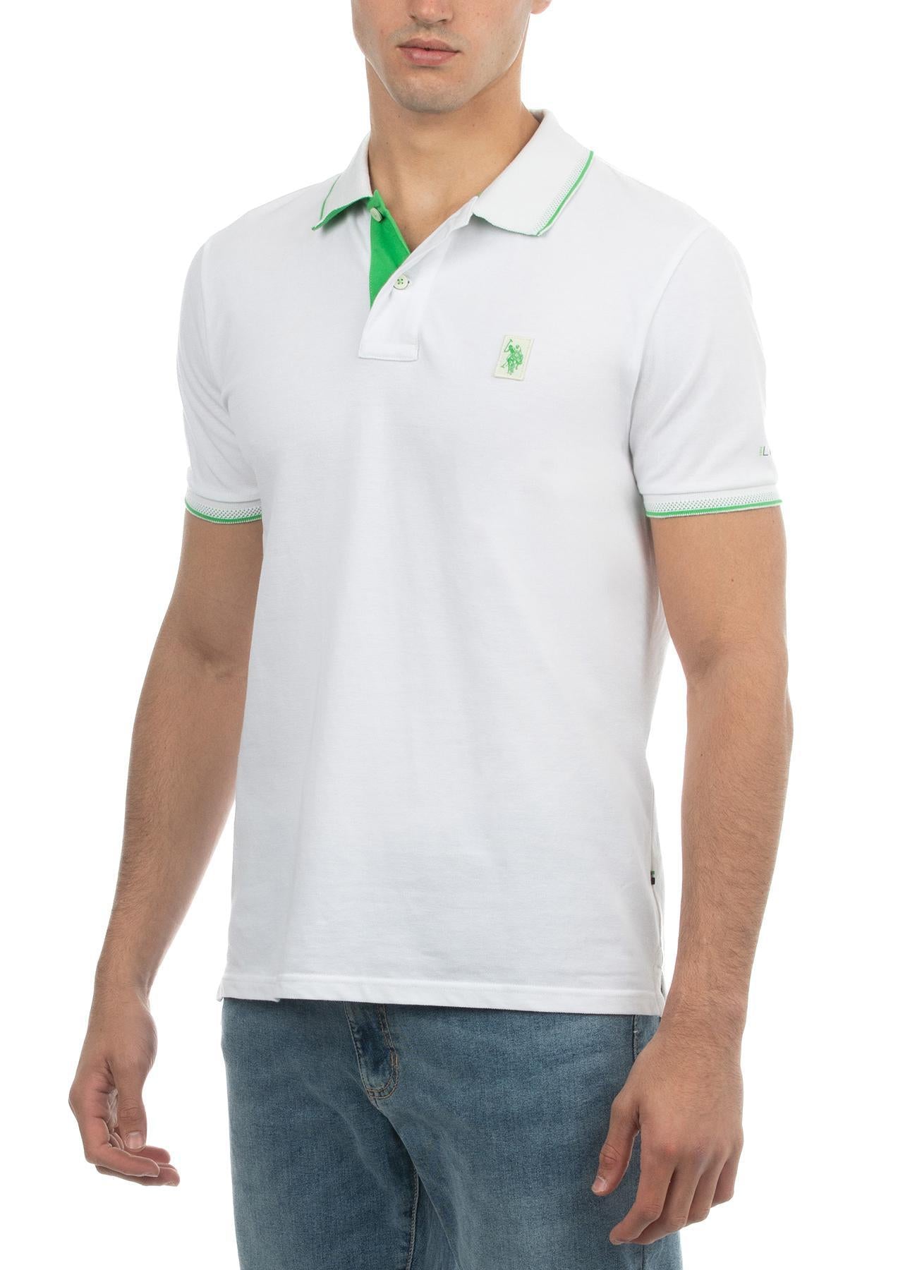 USPA Life Men&#39;s Short Sleeve Polo White