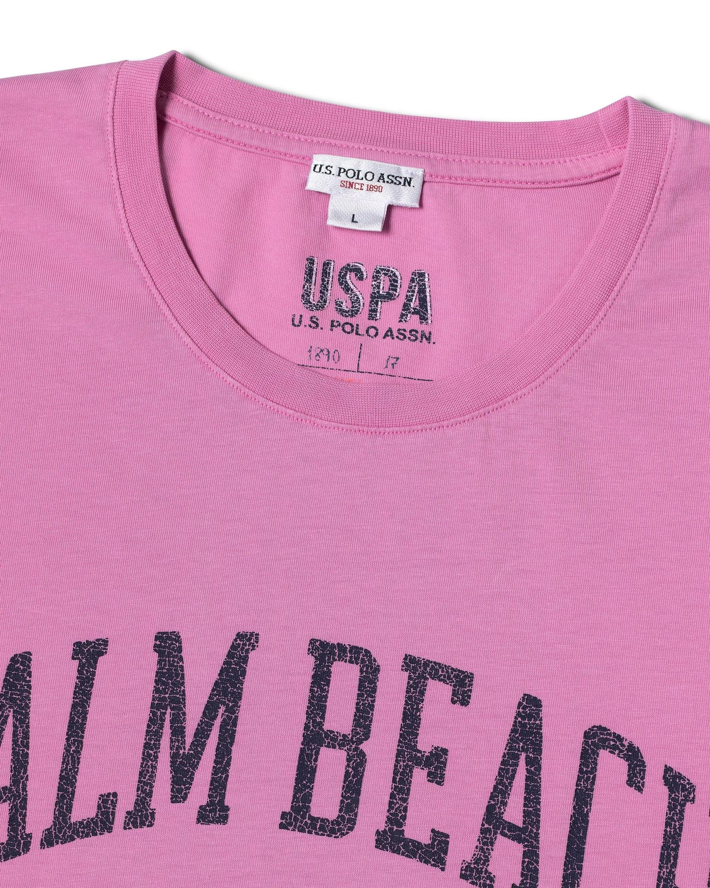USPA Men's Wave T-Shirt w/ Palm Beach Print