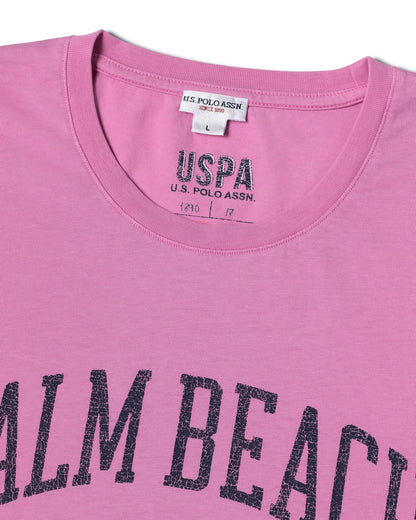 USPA Men's Wave T-Shirt w/ Palm Beach Print