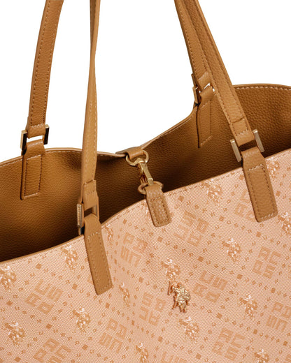 USPA Malibu Reversible Large Tote Bag Camel