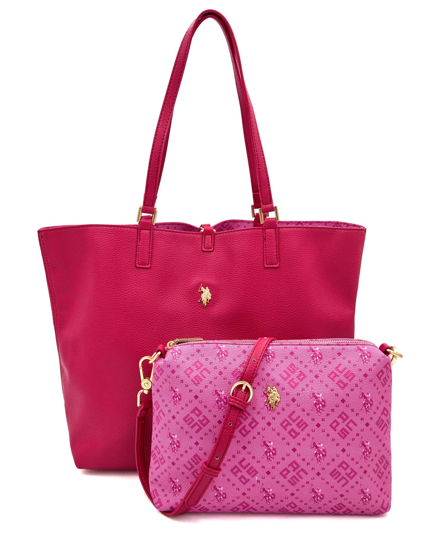 USPA Malibu Reversible Large Tote Bag Fuchsia
