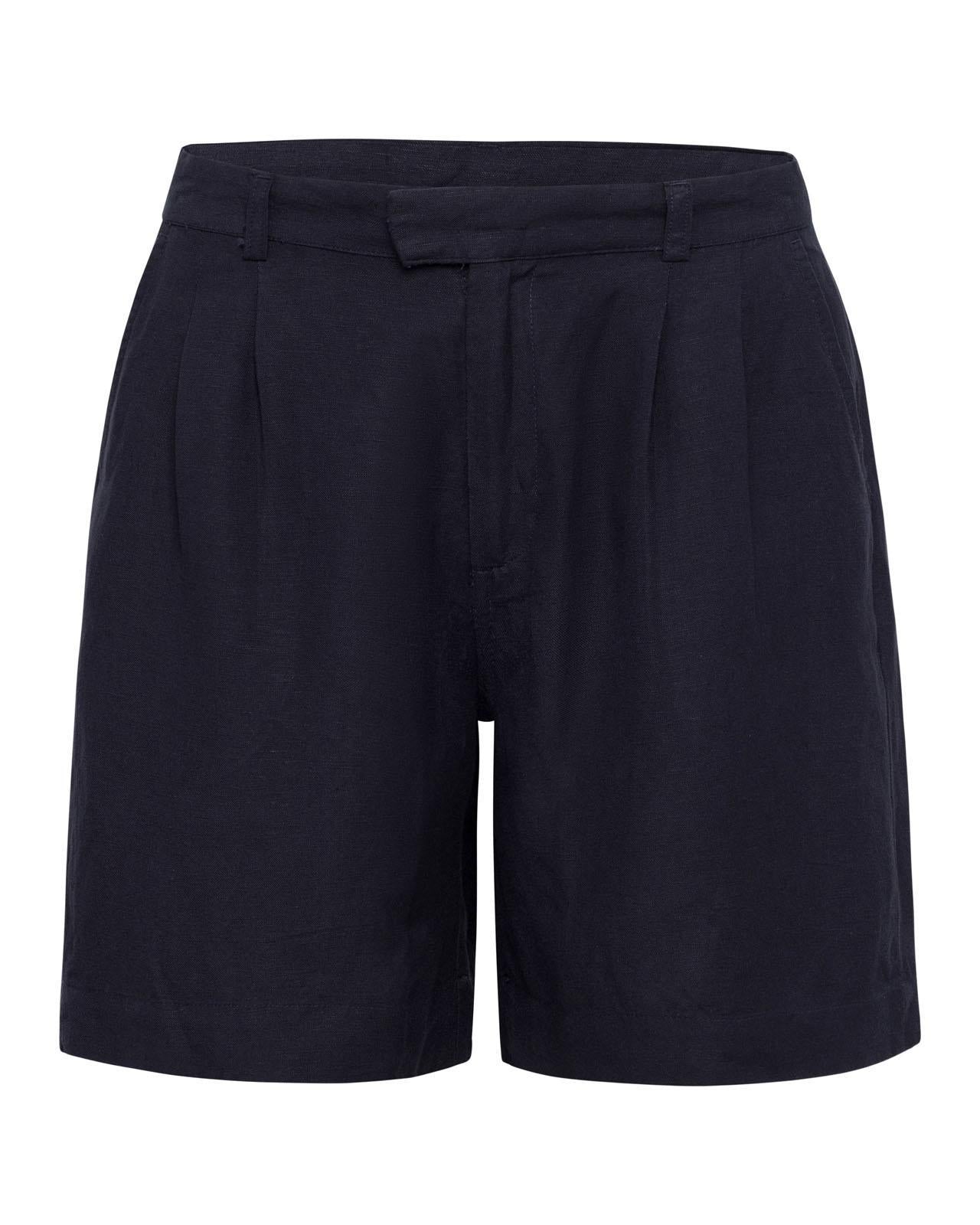 USPA Women's Linen Pleated Short Navy