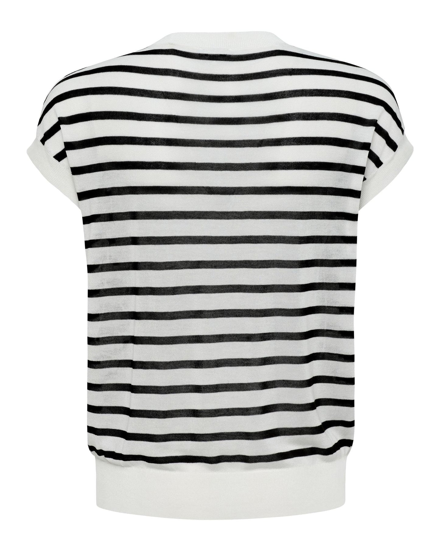 USPA Women's Fiona Stripe Sweater Tee Ivory