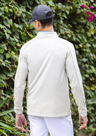 Men's Quarter Zip Pullover Off-White