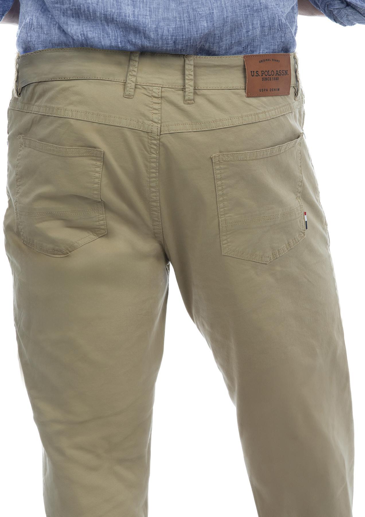 USPA Men&#39;s 5-Pocket Stretch Twill Overdyed Pant Khaki