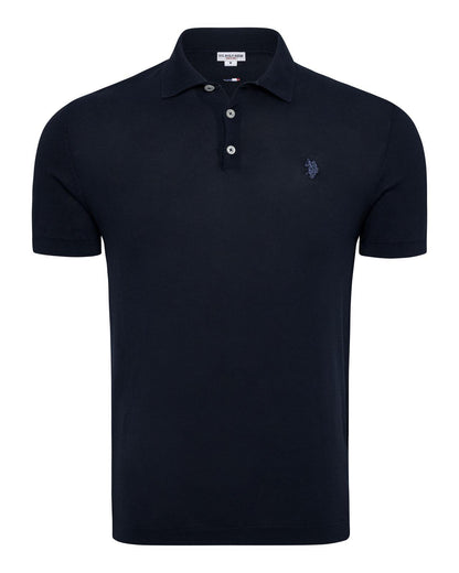 USPA Men's Wail Polo Knit SS Navy