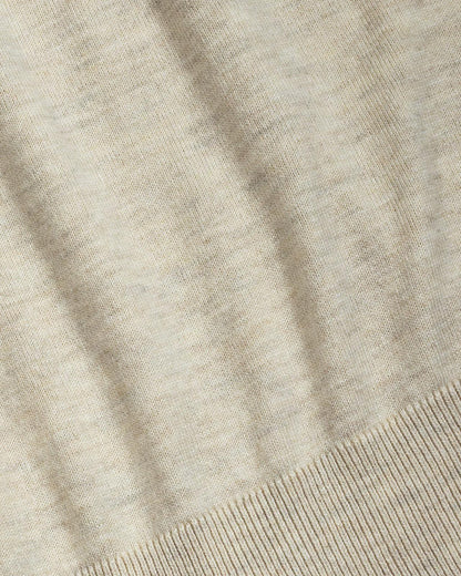 USPA Men's 1/4 Zip LS Sweater Birch Marl