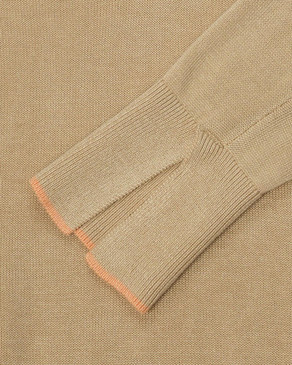 USPA Women's LS Open Knit Polo Smoke Gray