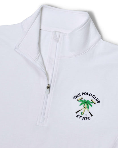 The Polo Club Women's Quarter Zip Pullover White