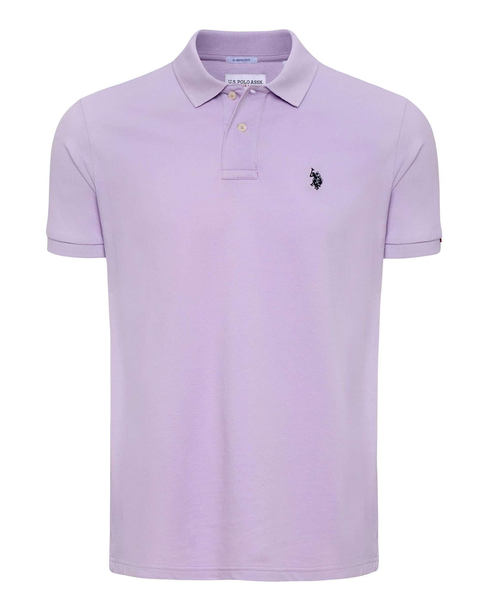 USPA Men's DHM Pique Polo Lilac Breeze – USPA Shop