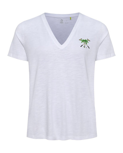 The Polo Club Women's V-Neck White