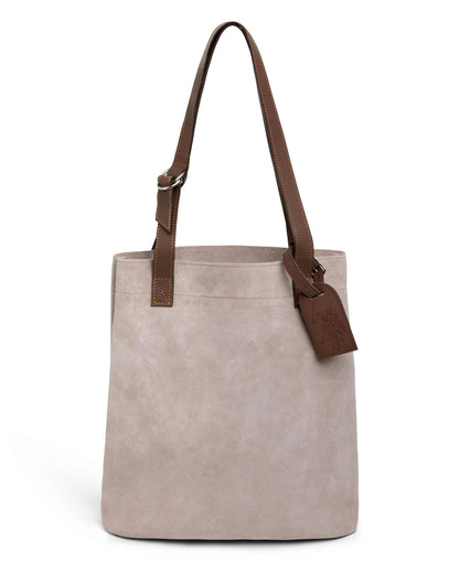 USPA Argentine Leather Tote Bag Large Vision/Taupe