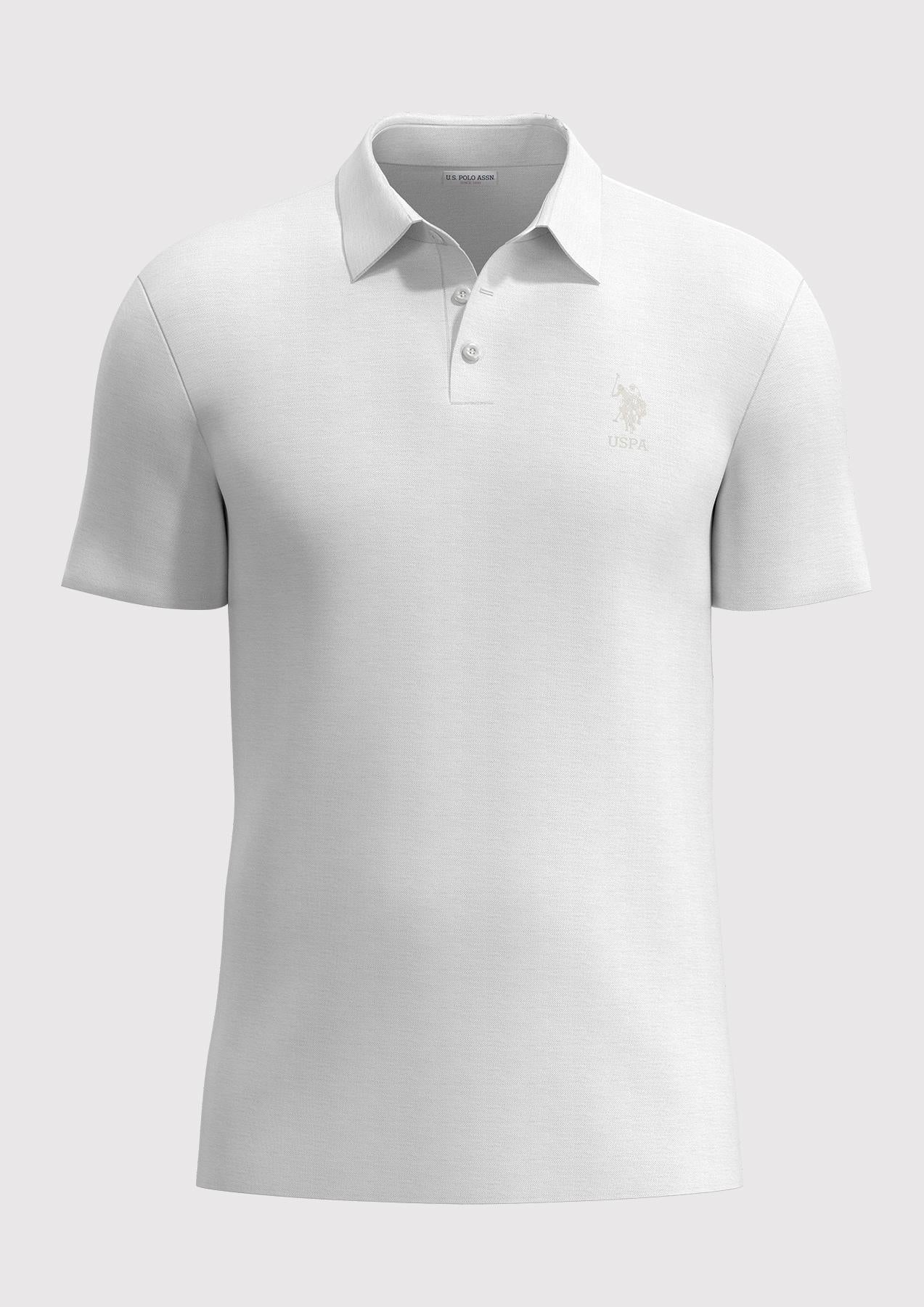USPA Sport Men's Technical Stretch Polo White