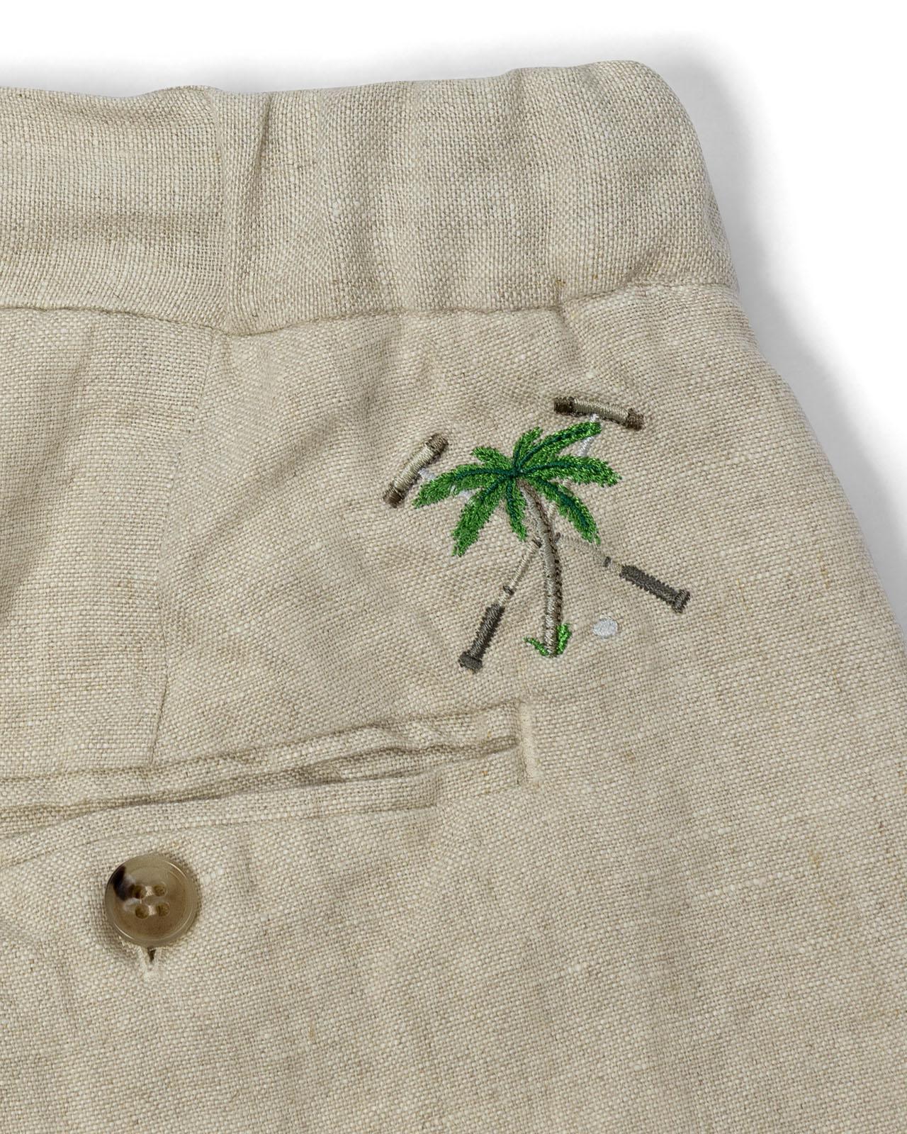 The Polo Club Women's Wide Leg Linen Pant Natural