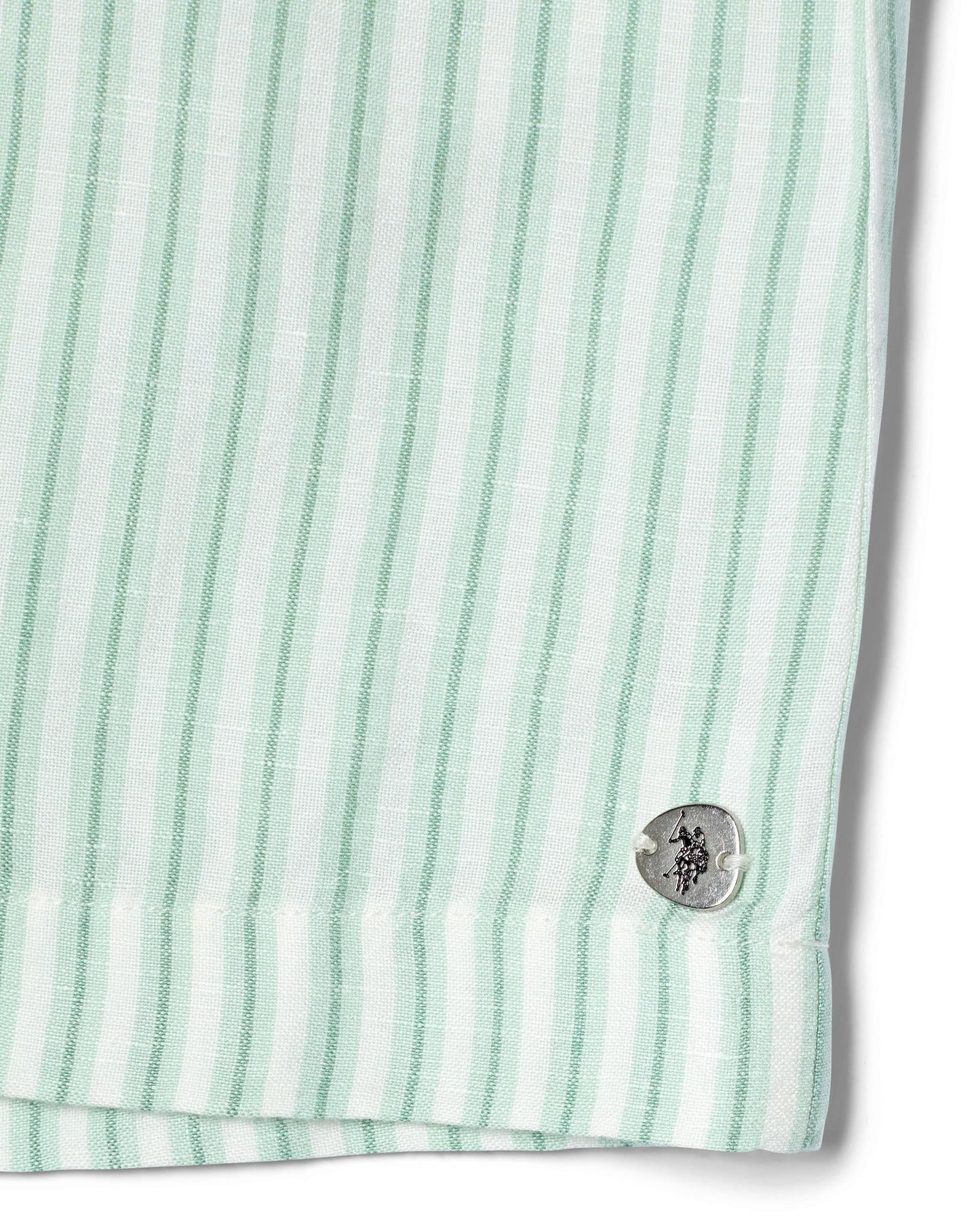USPA Women's Striped Boxer Short Jade