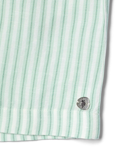 USPA Women's Striped Boxer Short Jade