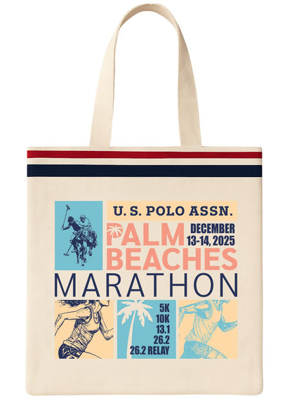 USPA x 2025 Palm Beaches Marathon Canvas Tote Bag