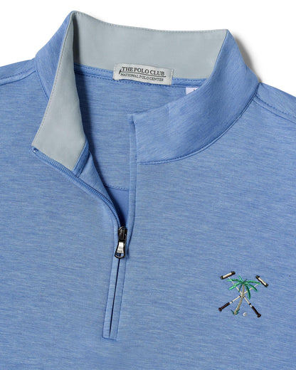 The Polo Club Men's Ultra Soft 1/4 Zip Nautical Blue