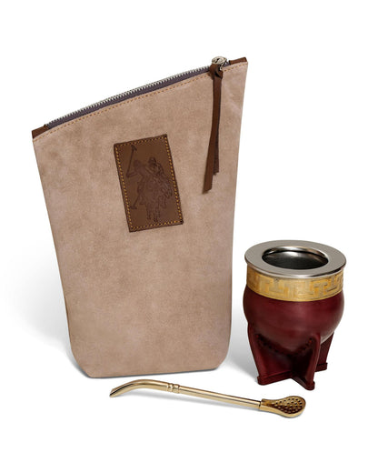 USPA Argentine Leather Mate Cup & Bag