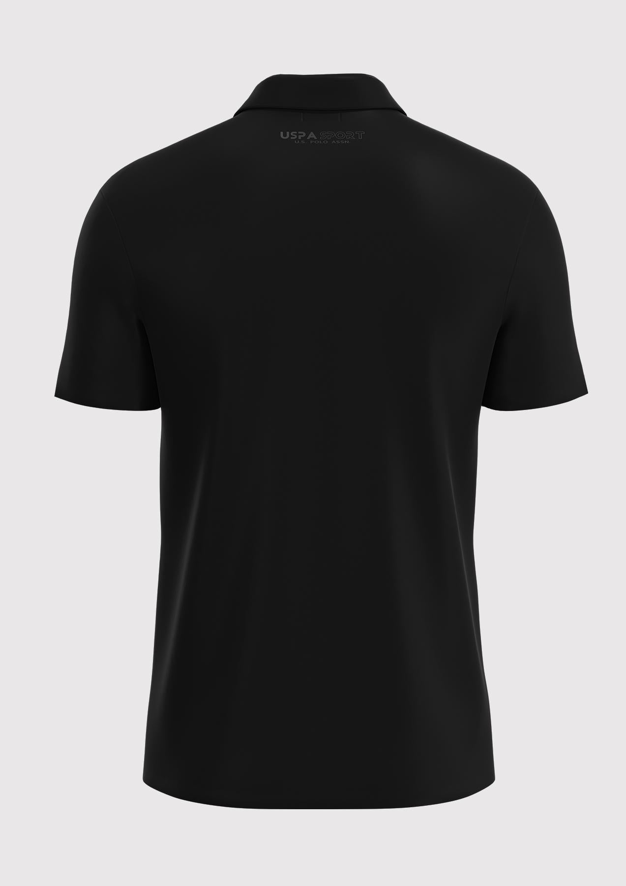 USPA Sport Men&#39;s Technical Stretch Polo Black