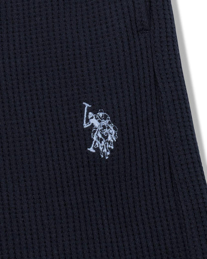 USPA Men's Waffle Short Dark Sapphire Navy/Moonlight Blue