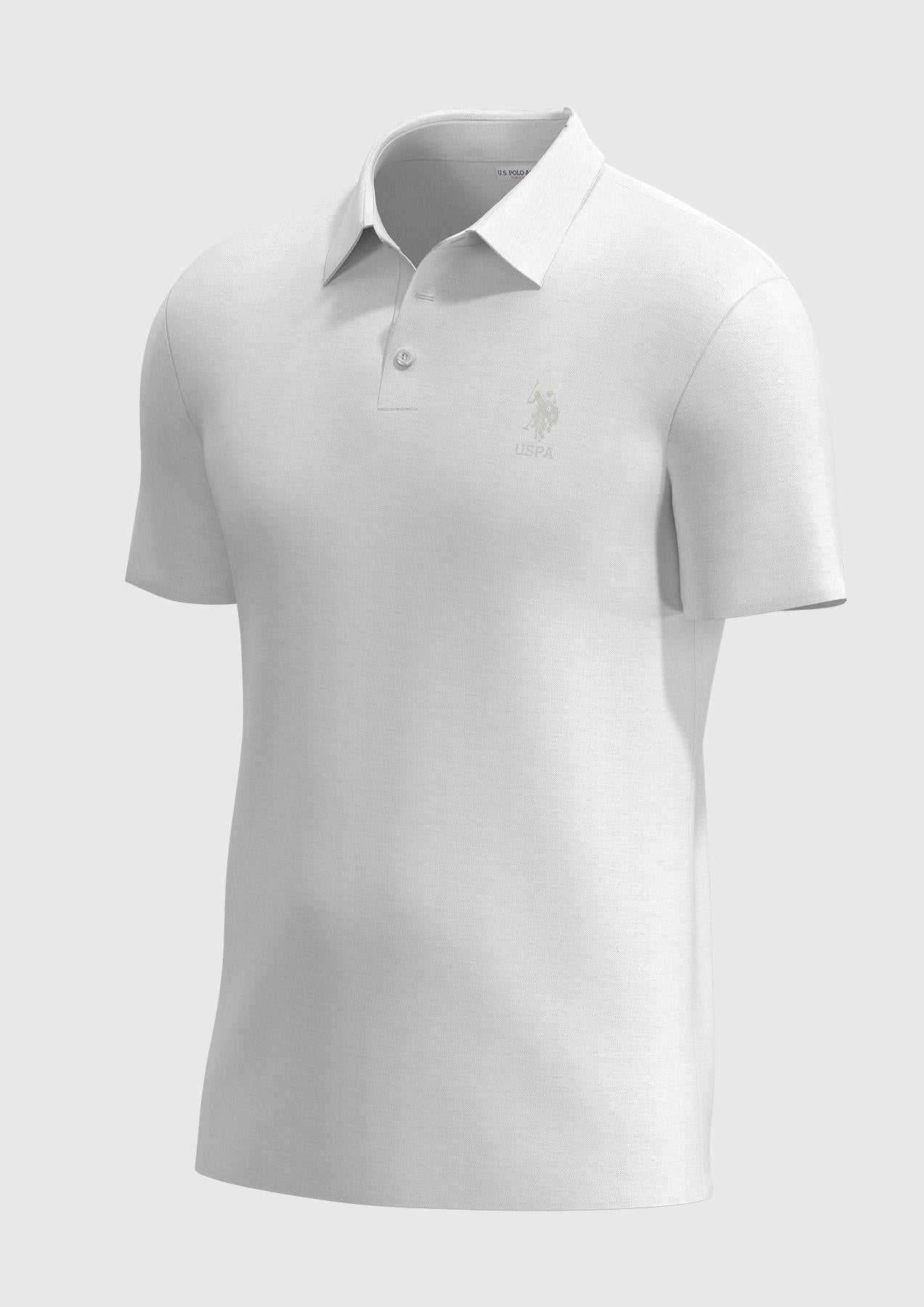 USPA Sport Men&#39;s Technical Stretch Polo White