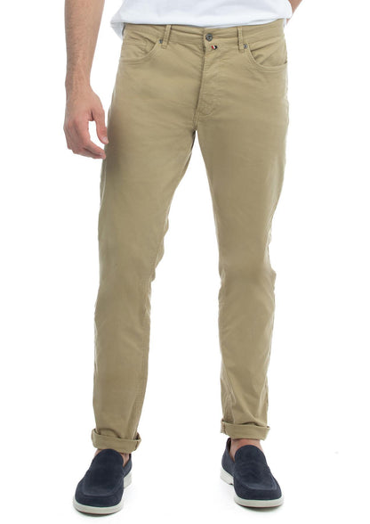 USPA Men's 5-Pocket Stretch Twill Overdyed Pant Khaki