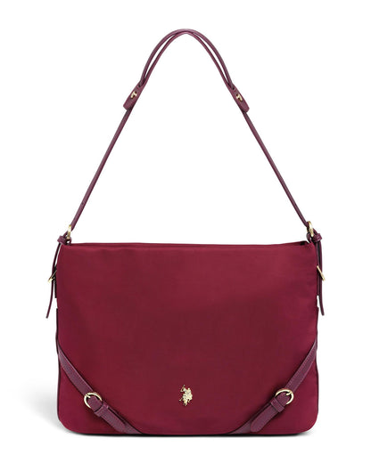 USPA Houston Horizontal Hobo Bag Wine