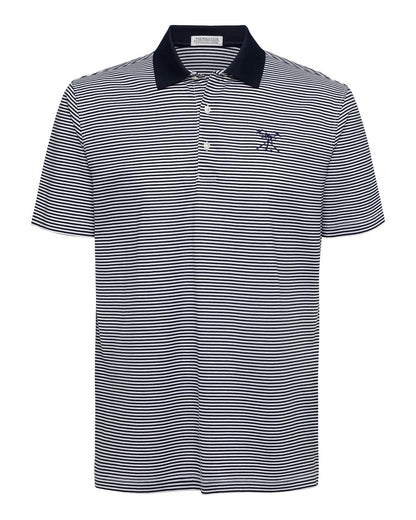 The Polo Club Men's Fine Mercerized Cotton Polo in Navy/White